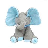Alivio Peek A Boo Interactive Singing Elephant Plush Toy - Ages 1+, Animatronic, Soothing Lullabies