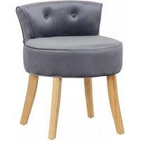 Chic Velvet Soft Seat Low Back Vanity Stool Dressing Table Chair