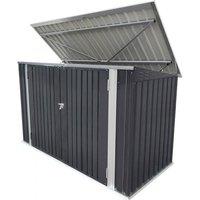 6 x 3.5 ft Lockable Steel Garden Metal Storage Shed - Black