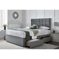 Cube Diamante Divan Bed with Plush Velvet and Storage Options