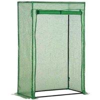 10050150cm Walk-In Greenhouse Storage Shed - Galvanized Steel Frame, Weatherproof Cover, Roll-Up Door