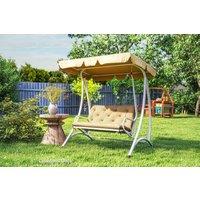 Weather-Resistant 2-Seater Bench Cushion with Back & Ties - 98100cm, Outdoor Cotton Pad