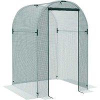 120 x 120cm Mini Polytunnel Walk-in Greenhouse with Galvanized Steel Frame - Weatherproof Plant Storage & Protection