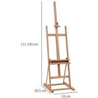 Adjustable Beech Wood Art Studio Easel with Canvas Holder & Carry Case