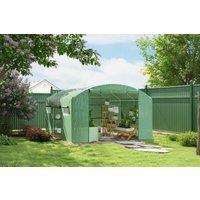 Large Walk-In Polytunnel Greenhouse - UV Resistant, Weather-Proof, 13 x 9.8ft Garden Growhouse