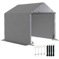 2 x 2m Weatherproof Steel Garden Storage Tent - Grey