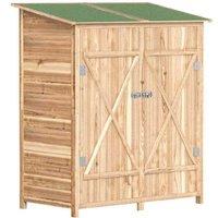 140 x 75cm Fir Wood Weatherproof Storage Shed with Lockable Door & Asphalt Roof