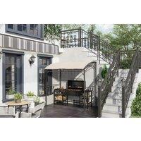 Weather-Resistant BBQ Gazebo Tent - Powder-Coated Steel Frame, 2.2x1.5m, 10 Hooks, Outdoor Grill Shelter