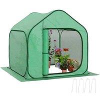 150 x 148cm Pop-Up Walk-In Greenhouse with UV-Resistant PE Cover - Portable Garden Storage Shelter