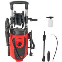 150-Bar Electric Pressure Washer with 1800W Motor & Complete Accessory Kit - Red/Black
