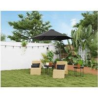 2.5m Roma Cantilever Garden Parasol - Offset, Rotating, Weather-Resistant, Steel Frame, Modern Style
