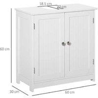 Classic MDF 60x60cm Under-Sink Bathroom Cabinet with Drain Hole - Space-Saving Storage
