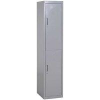 Tall Metal Storage Cabinet - Cold Rolled Steel, Lockable, 38W x 46D x 180H cm, Grey, Heavy-Duty