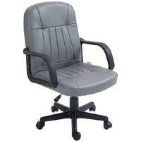 Ergonomic PU Leather Executive Office & Gaming Chair - Adjustable Height, Grey, 150kg Capacity
