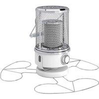 2000W Infrared Patio Heater - Freestanding Outdoor Decor Accessory - Weather-Resistant Steel, Modern White