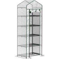 193cm Five Shelf Walk-In Mini Greenhouse with Steel Frame & Weatherproof Cover