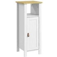 Slim Freestanding Bathroom Storage Cabinet - White MDF, Space-Saving Modern Design, Adjustable Shelves