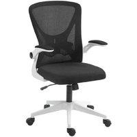 Ergonomic Mesh Back Office Chair with Flip-Up Arms - Adjustable Height, Black