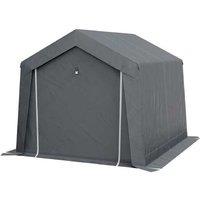 33m Galvanised Steel Storage Shed - Waterproof Outdoor Shelter Tent, Grey
