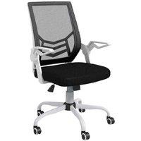 Ergonomic Mesh Desk Chair - Adjustable Flip Arms, Lumbar Support, Black