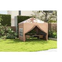 3x3m Weather-Resistant Pop-Up Gazebo with Sides & Carry Bag - Steel Frame Party Tent