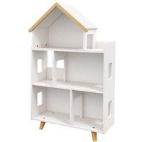 3 Tier Wooden Toy Storage Shelf with 6 Cubby - Modular Kids Organiser, White, Modern Style