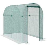 240 x 120cm Galvanized Steel Walk-in Mini Polytunnel Greenhouse with Tear-Resistant Mesh Cover