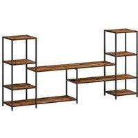 Industrial TV Stand with Storage - Steel Frame, Rustic Finish, Fits up to 55" TVs