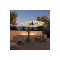 3m Aluminium Cantilever Parasol with LED Lights - Weather-Resistant, 360 Rotating, UPF 50+