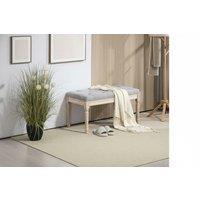 Vintage Solid Wood Bedroom End Bench - Light Grey, Button-Tufted, 120kg Capacity