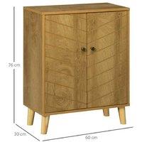 Vintage-Look Wooden Freestanding Sideboard with Inner Shelf - Classic Storage Cabinet