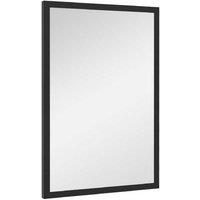 Black Rectangle Bathroom Wall Mirror - Shatter-Proof Glass, Modern Easy-Mount Design