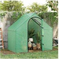 3.4x5.9ft Walk-In Steel Frame Greenhouse with Window - UV Protection