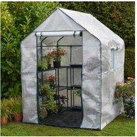 Premium Portable 12 Shelf Walk-In Greenhouse with Weatherproof Steel Frame and Multi-Level Storage