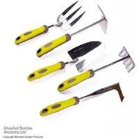 Stainless Steel Hand Hoe & Rake Duo - Ergonomic Garden Tools Set