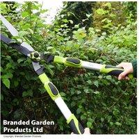 Telescopic Garden Hedge Shears - Long Reach, Lightweight, Rust-Resistant Blades