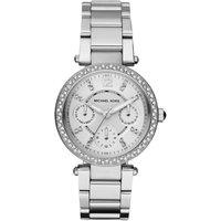 Michael Kors Women's Mini Parker Quartz Watch MK5615 - Crystal Details & Bezel, Water-Resistant & Stainless Steel Silver