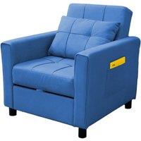 3-in-1 Convertible Sofa Bed Chair with Linen Upholstery - 4 Colours