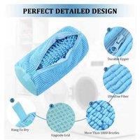Reusable Oval Shoe Laundry Bag - Protective Chenille, Machine Washable, Time-Saving