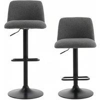 Set of 2 Modern Swivel Bar Stools with High Cushioned Backrest