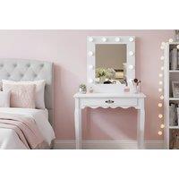 PRICE DROP! Hollywood Style 4-Drawer Vanity Table Set with LED Mirror and Plush Stool