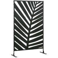 6.5ft Outdoor Privacy Screen - Weather-Resistant Metal Garden Decor Panel with Stand