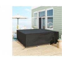 230x230x70cm Heavy-Duty Waterproof Garden Furniture Cover - Black Oxford Cloth, Weather-Resistant, Large Square Fit