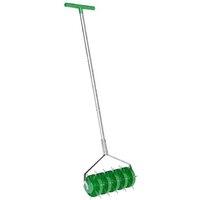 Manual Lawn Aerator Spike Roller with Ergonomic Handle - Heavy-Duty Steel & PP, 100cm Bar, Deep Soil Spiker
