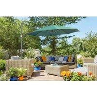 3m Aluminium 360 Rotating Cantilever Parasol with Cross Base - Weather-Resistant Garden Umbrella