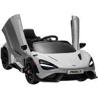 McLaren 765LT Kids Remote Control Ride-On Car - Grey, 12V Battery, Ages 3-6, Outdoor Fun