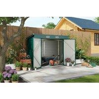 8x4ft Galvanised Steel Outdoor Storage Shed - Double Doors, Vents, Weather-Resistant Garden Tool Store