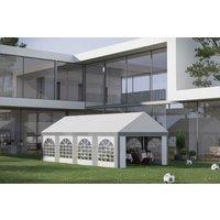 8x4m Heavy-Duty Party Tent Gazebo with Sides, 8 Windows & Doors - Galvanised Steel Frame, Grey Marquee for Outdoor Events