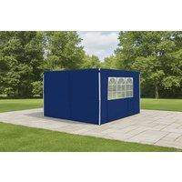 3m Gazebo Weather-Resistant Side Panels with Window - Heavy-Duty Oxford, Blue