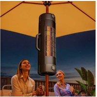 2000W Weather-Resistant Electric Patio Heater - Umbrella Pole Mount, Adjustable Heat